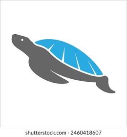 Turtle icon logo design illustration