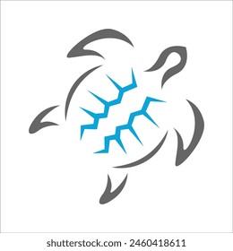 Ilustración de diseño de logotipo de tortuga