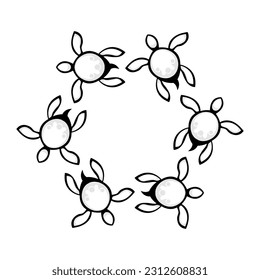 turtle icon logo design  template 