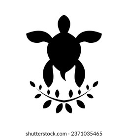 turtle icon logo design vector template