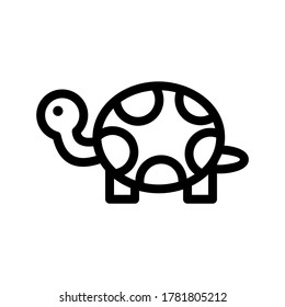 Icono de tortuga o logotipo símbolo de signo aislado ilustración vectorial - iconos vectoriales de estilo negro de alta calidad
