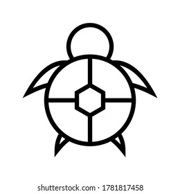 icono de tortuga o logotipo símbolo de seña aislado ilustración vectorial - iconos vectoriales de estilo negro de alta calidad
