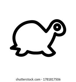 icono de tortuga o logotipo símbolo de seña aislado ilustración vectorial - iconos vectoriales de estilo negro de alta calidad
