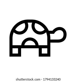 icono de tortuga o logotipo símbolo de seña aislado ilustración vectorial - iconos vectoriales de estilo negro de alta calidad
