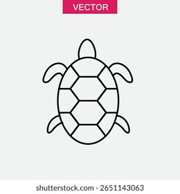 turtle icon or logo isolated sign symbol , vector flat black linear illustration for web and app..eps