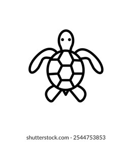 Turtle icon logo sign set vector outline