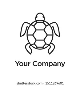 Turtle icon logo vector black