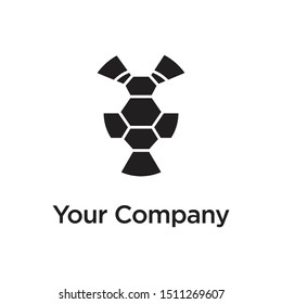 Turtle icon logo vector black