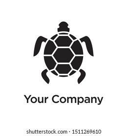 Turtle icon logo vector black
