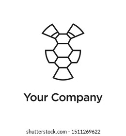 Turtle icon logo vector black