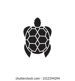 Turtle icon logo vector black