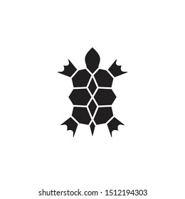 Turtle icon logo vector black