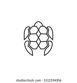 Turtle icon logo vector black