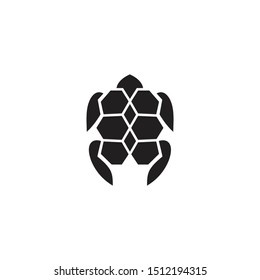 Turtle icon logo vector black