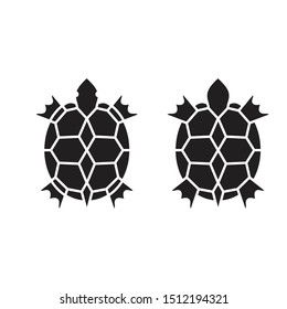 Turtle icon logo vector black
