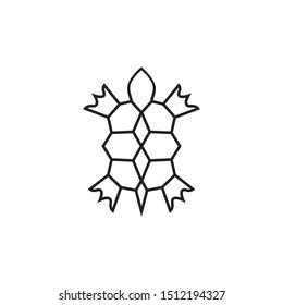 Turtle icon logo vector black