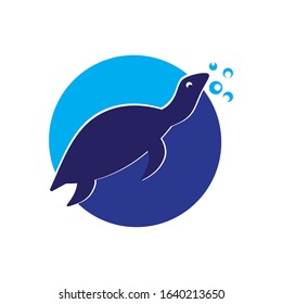 turtle icon logo vector design