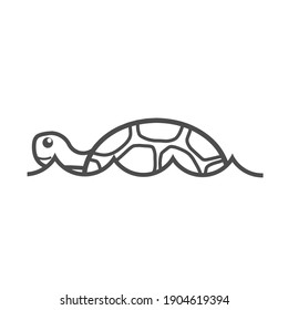 Turtle icon. Long lived animals. Vector illustration.