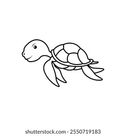 turtle icon on white background. vector illustration. eps 10