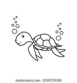 Icono de la tortuga en el fondo blanco. Ilustración vectorial. EPS 10