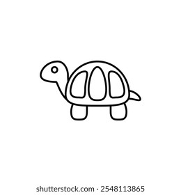 Turtle icon Outline set in black and white color