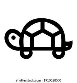 Turtle icon outline style vector illustration isolated on white background