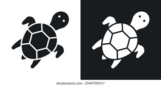 Turtle icon pack in black color.