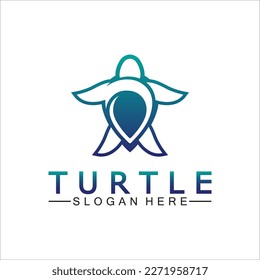 Turtle icon, Sea turtle vector illustration, Logo for buttons, websites, mobile apps and other design needs