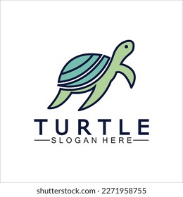 Turtle icon, Sea turtle vector illustration, Logo for buttons, websites, mobile apps and other design needs