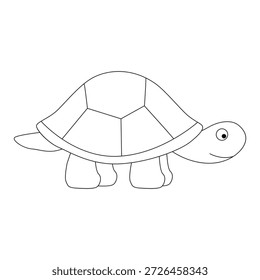 Turtle icon, Sea turtle vector illustration, Logo for buttons, websites, mobile apps and other design needs, Vector image of contour label
