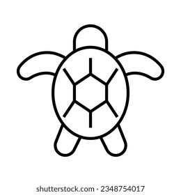 turtle icon, sign, symbol in line style