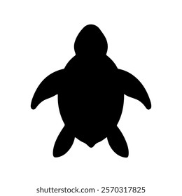 Turtle icon silhouette vector illustration on white background.