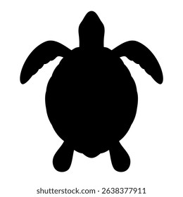 Turtle icon silhouette. Vector image