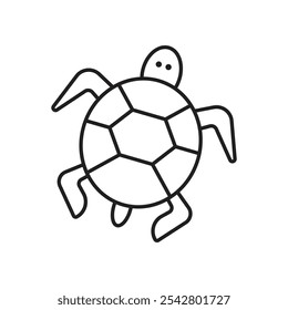 Turtle icon simple black line style.