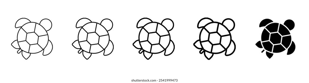 Icono de tortuga Ilustración de contorno simple