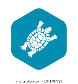 Turtle icon in simple style isolated vector illustration