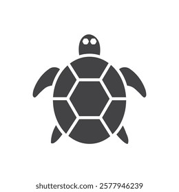 Turtle icon Simple thin line flat symbol