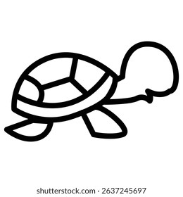 turtle icon Simple thin line stroke