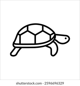 turtle Icon Symbol isolated white background. vector illustration. color editable.
