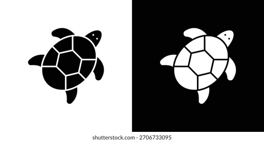 Logotipo do símbolo do ícone da tartaruga. Modelo gráfico.