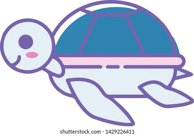 Turtle icon in trendy flat style isolated on white background. Turtle symbol. Vector illustration
