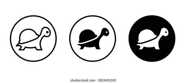 Turtle icon vector, filled flat sign, solid pictogram isolated on white.