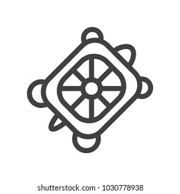 turtle icon, vector illustration