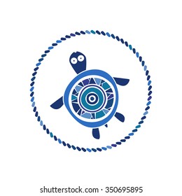 Turtle. Icon. Vector illustration.