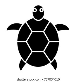 turtle icon, vector illustration, black sign on isolated background