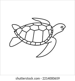 Turtle icon vector illustration, solid pictogram isolated on white background. Symbol, logo. EPS 10