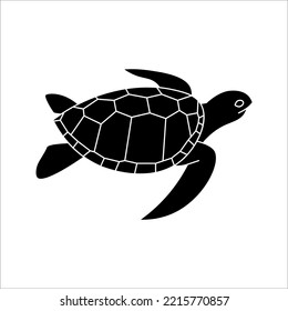 Turtle icon vector illustration, solid pictogram isolated on white background. Symbol, logo. EPS 10