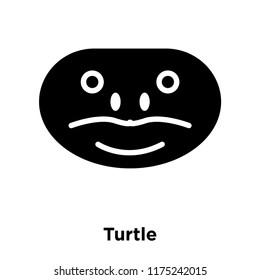 Turtle icon vector isolated on white background, logo concept of Turtle sign on transparent background, filled black symbol