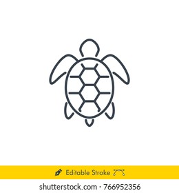 Turtle Icon / Vector - In Line / Stroke Design