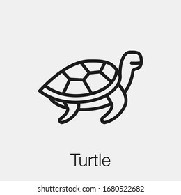 turtle icon vector. Linear style sign for mobile concept and web design. turtle symbol illustration. Pixel vector graphics - Vector.